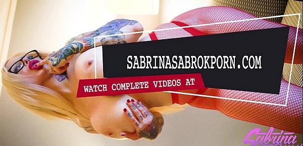 Sabrina Sabrok showing off her huge boobs sloppy deepthroat
